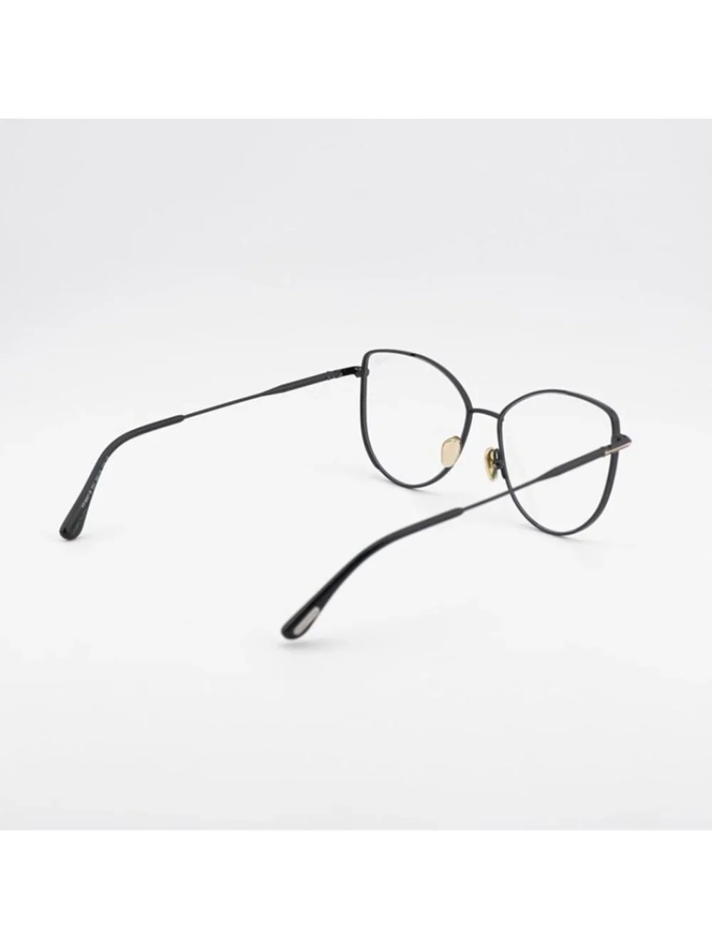 Tom Ford TF5667-B 001 Eyeglasses Black 55mm Cat Eye Frame, Blue Light Block